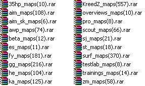 Counter-strike 1.6 сборник карт нестандартных типов. Map Pack (kz, aim, fy и т.д.). Более 1700 карт.
